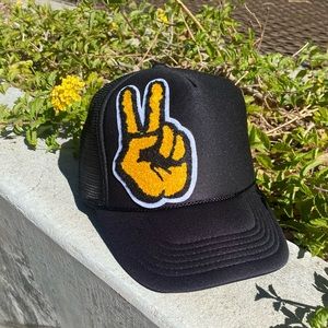 Black trucker hat